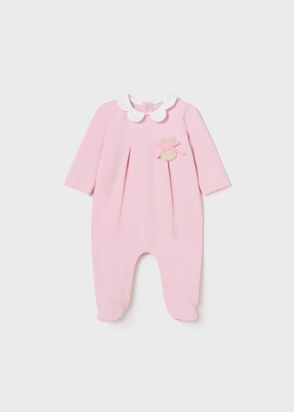 NEW Pink Romper with Pretty Collar 1708