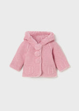 Load image into Gallery viewer, Pink knitted hooded jacket with fleece lining 2304
