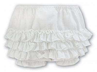 Sarah Louise Ivory Frilly Knickers