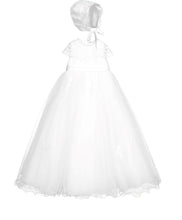 Load image into Gallery viewer, Sarah Louise 001163QS Christening robe and bonnet WHITE
