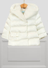 Load image into Gallery viewer, Abel &amp; Lula Satin Cream Hooded coat for baby 5804

