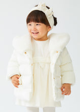 Load image into Gallery viewer, Abel &amp; Lula Satin Cream Hooded coat for baby 5804
